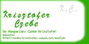 krisztofer czebe business card